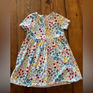 Old Navy White Floral & Fruit Print Pocket Dress